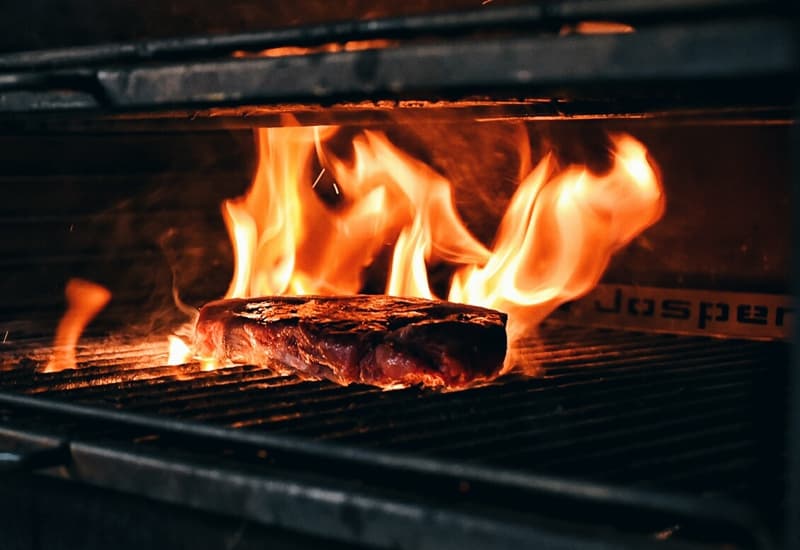 Open keuken bij Vleesrestaurant Martin